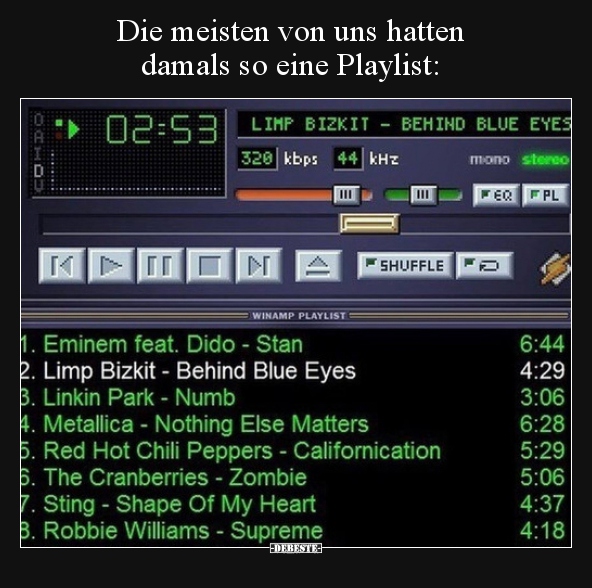Die meisten von uns hatten damals so eine Playlist..
