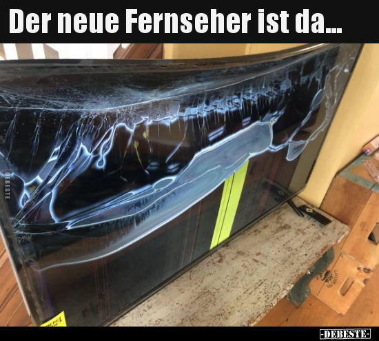 Der neue Fernseher ist da... - Lustige Bilder | DEBESTE.de