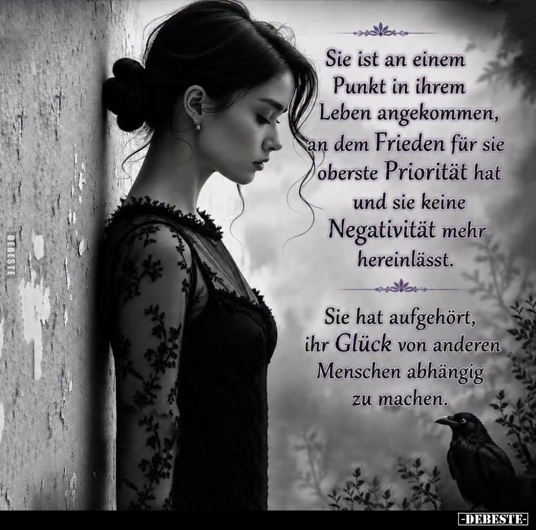 Sie ist an einem Punkt in ihrem Leben angekommen, an dem Frieden für sie oberste Priorität hat und sie keine Negativität mehr...