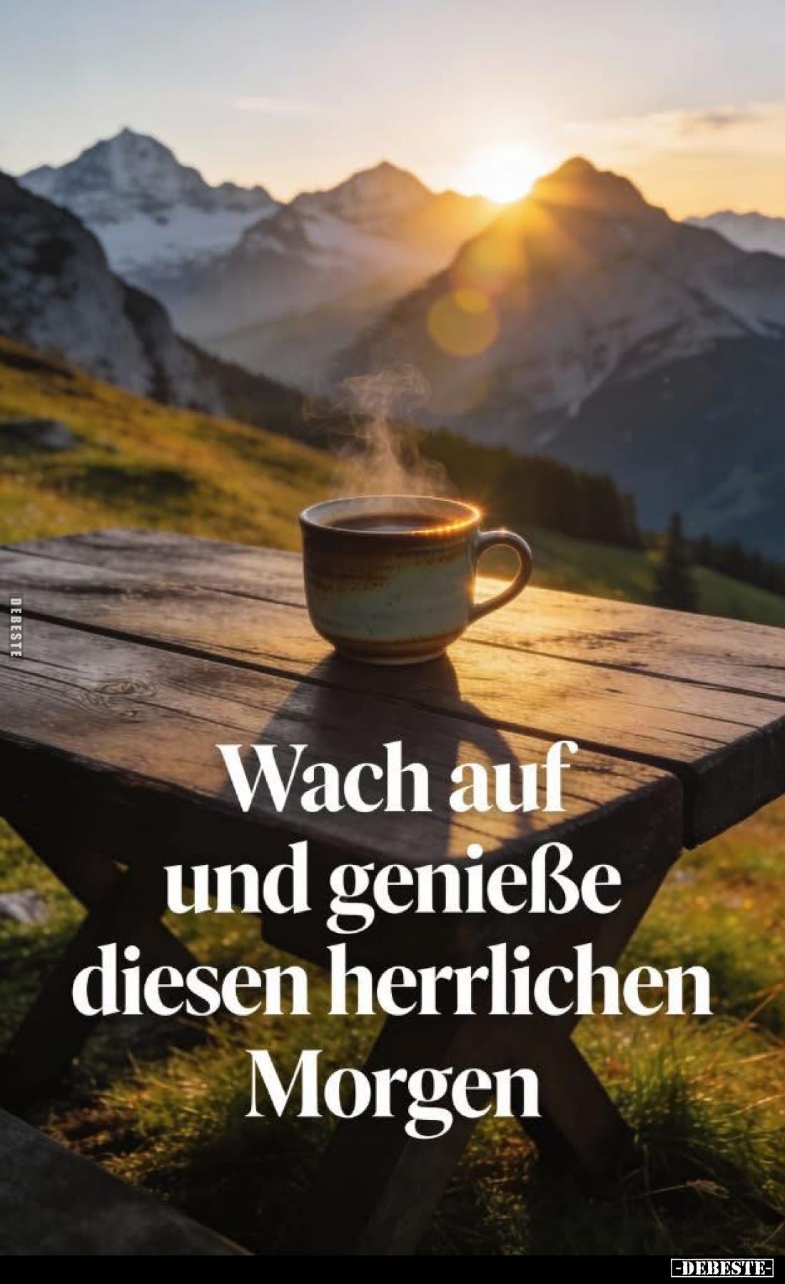 Wach auf und genieße diesen herrlichen Morgen.