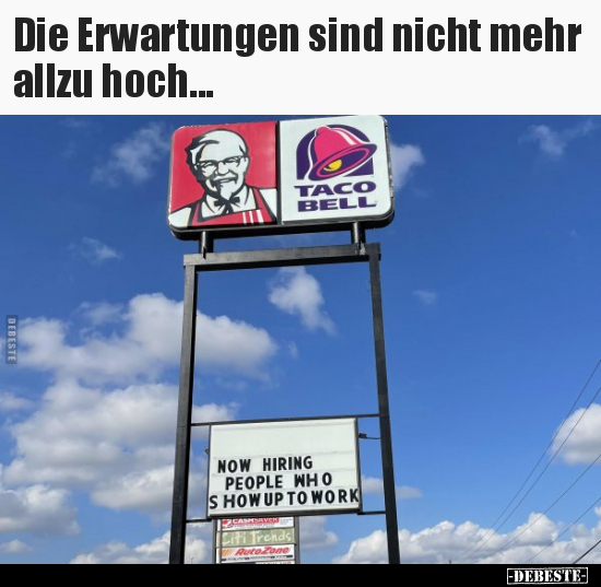 Die Erwartungen sind nicht mehr allzu hoch...