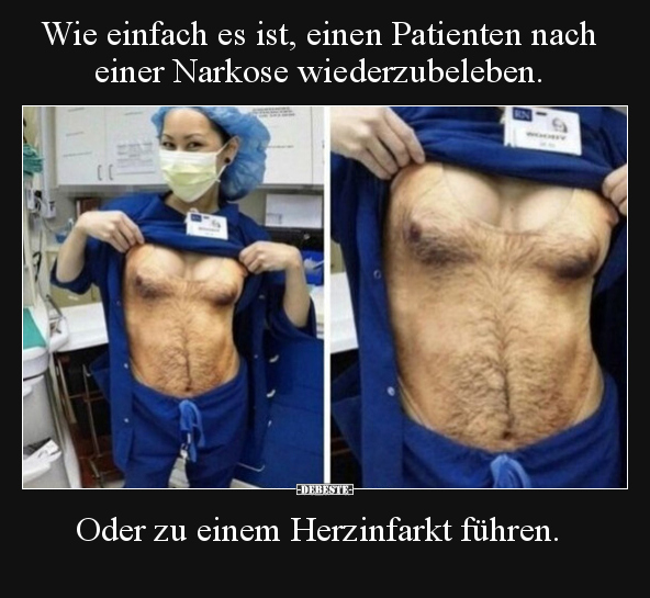 Wie einfach es ist, einen Patienten nach einer Narkose.. - Lustige Bilder | DEBESTE.de
