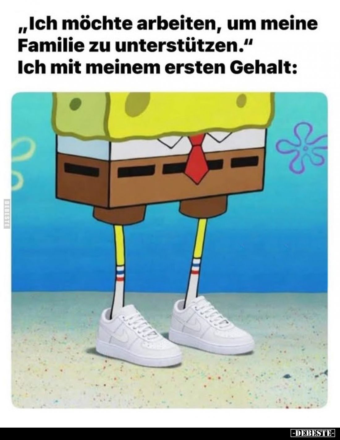 Ich möchte arbeiten, um meine Familie zu unterstützen. -
Ich mit meinem ersten Gehalt