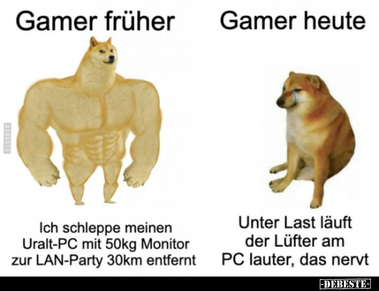 Gamer früher / Gamer heute..