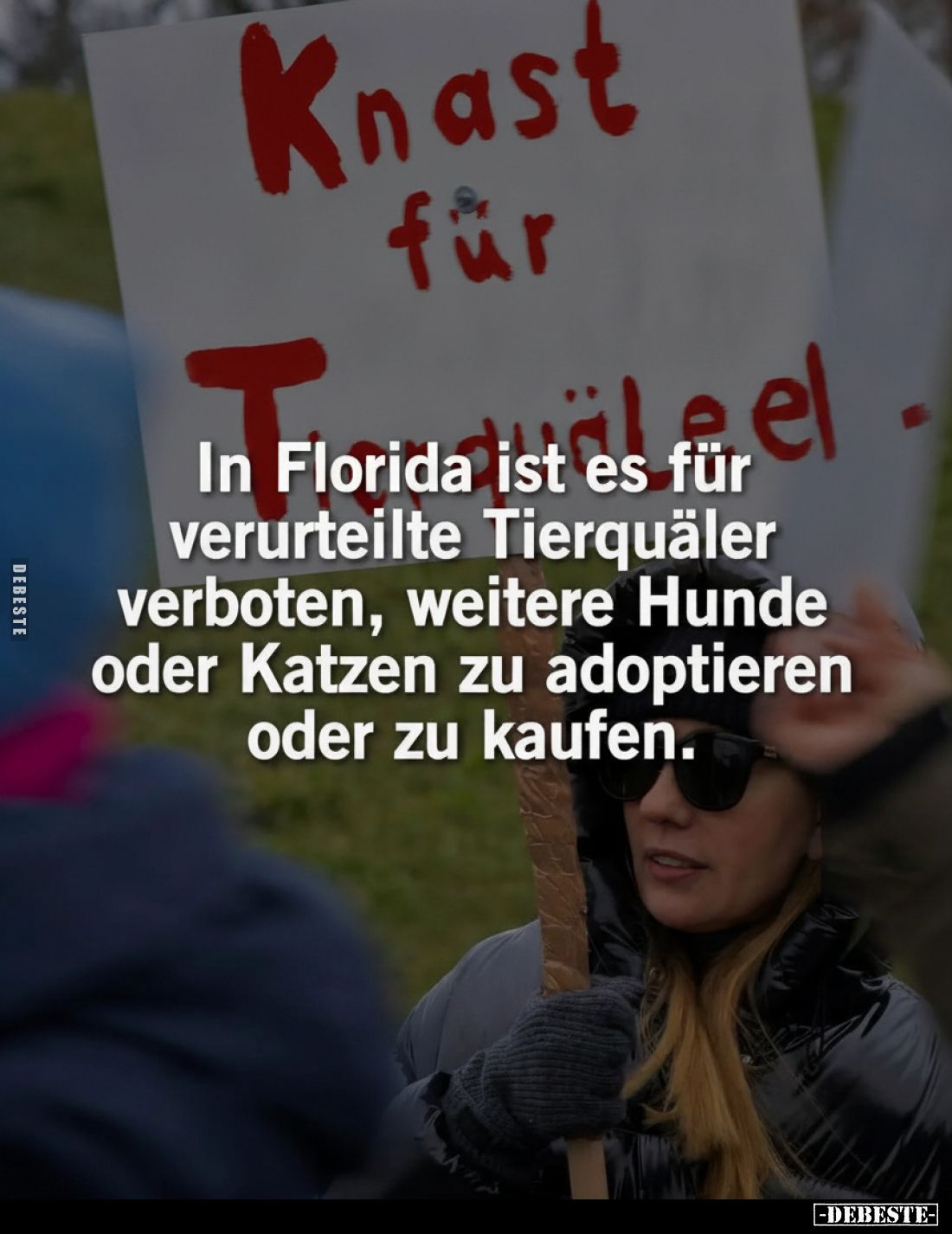 In Florida ist es für verurteilte Tierquäler verboten, weitere Hunde oder Katzen zu adoptieren oder zu kaufen.