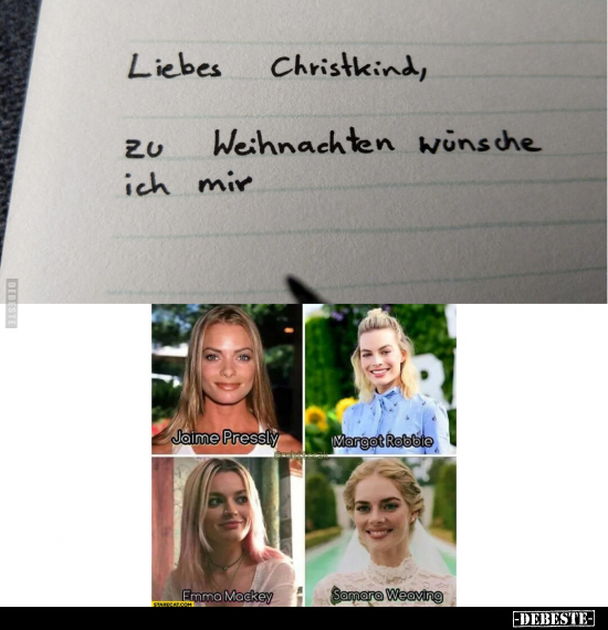 Liebes Christkind, zu Weihnachten wünsche ich mir... - Lustige Bilder | DEBESTE.de