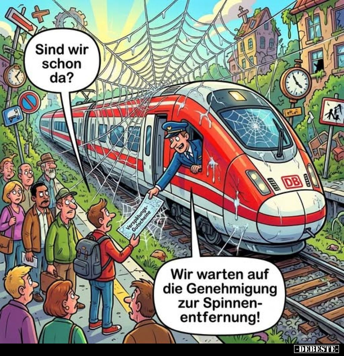 Sind wir schon da?
-
Wir warten auf die Genehmigung zur Spinnenentfernung!
