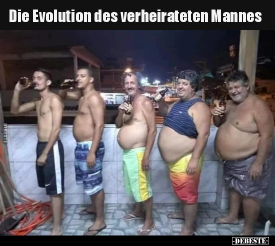 Die Evolution des verheirateten Mannes... - Lustige Bilder | DEBESTE.de