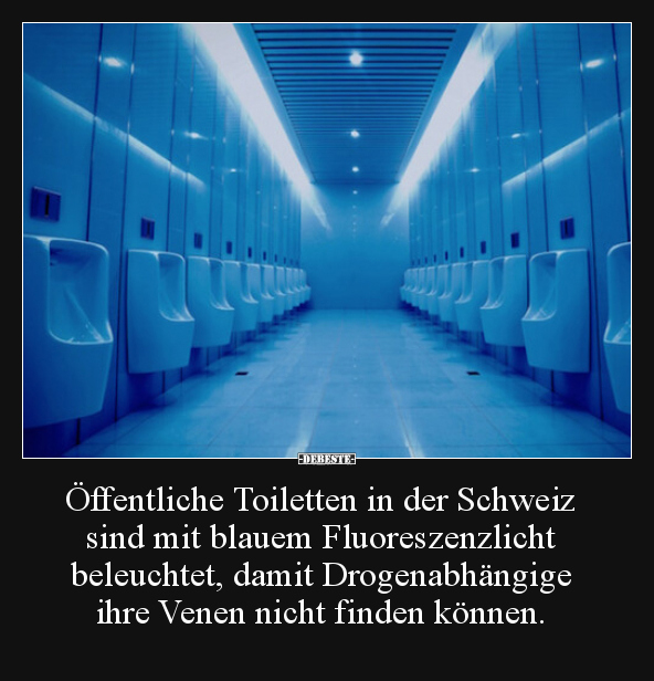 Öffentliche Toiletten in der Schweiz sind mit blauem.. - Lustige Bilder | DEBESTE.de
