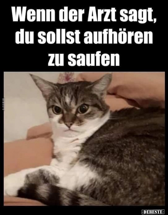 Wenn der Arzt sagt, du sollst aufhören zu saufen.. - Lustige Bilder | DEBESTE.de