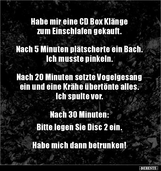 Habe mir eine CD Box Klänge zum Einschlafen.. - Lustige Bilder | DEBESTE.de