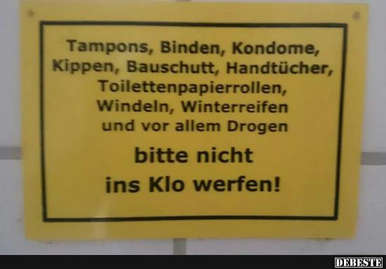 Tampons, Binden, Kondome.. - Lustige Bilder | DEBESTE.de