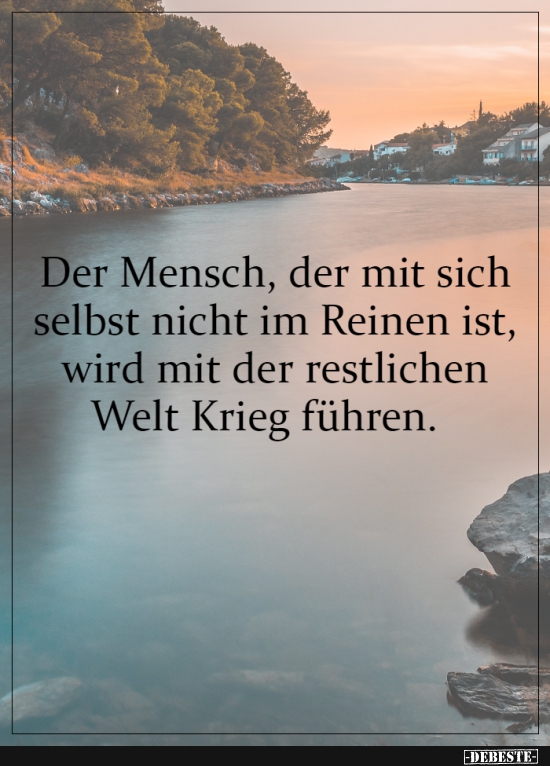 Der Mensch, der mit sich selbst nicht im Reinen ist... - Lustige Bilder | DEBESTE.de