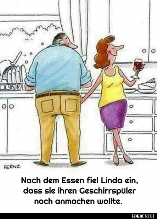 Nach dem Essen fiel Linda ein, dass sie ihren.. - Lustige Bilder | DEBESTE.de
