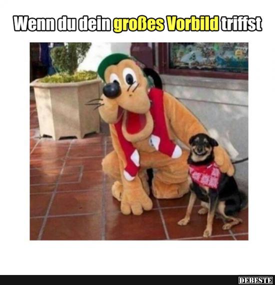 Wenn du dein großes Vorbild triffst..