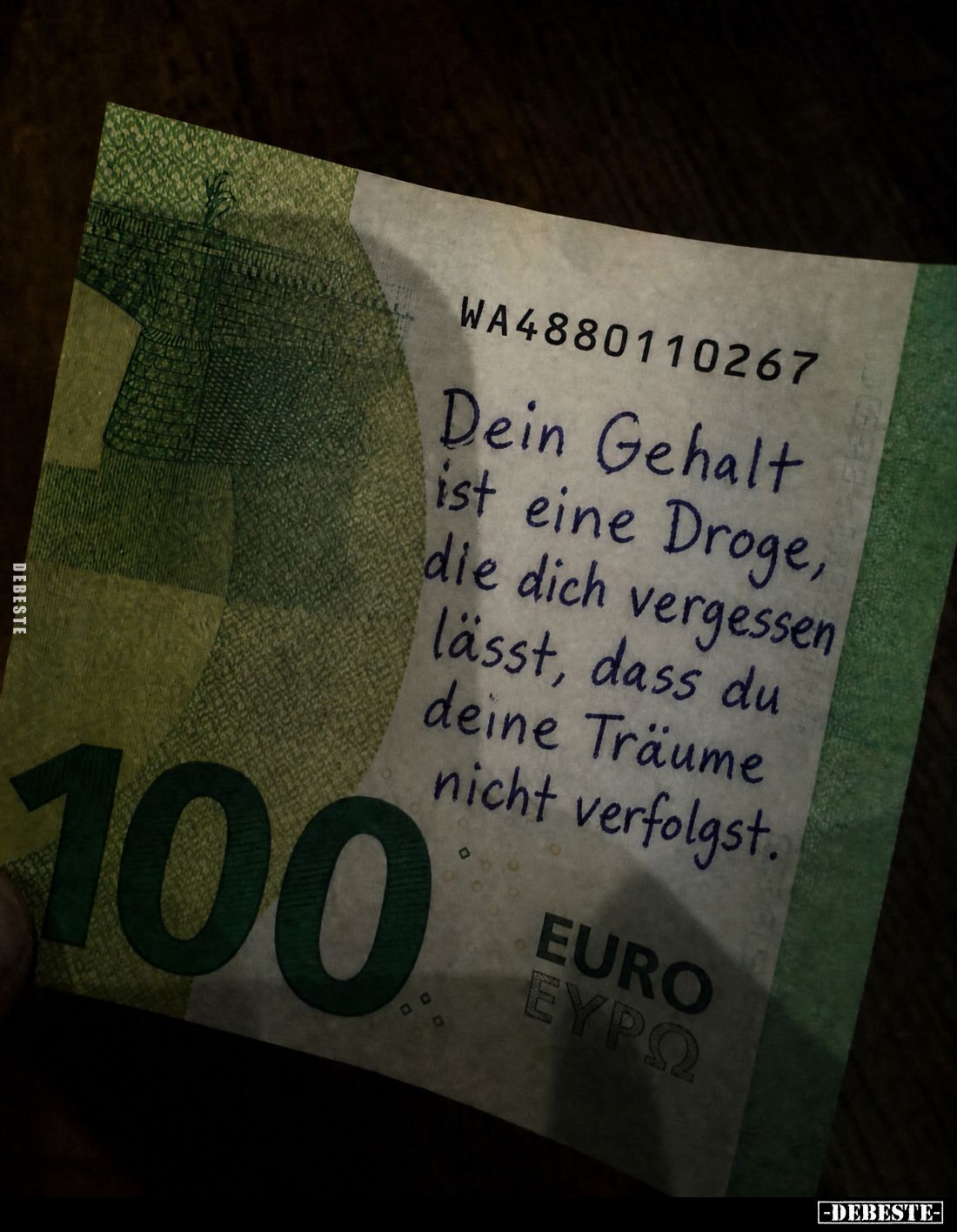 Dein Gehalt ist eine Droge, die dich vergessen lässt, dass du deine Träume nicht verfolgst.