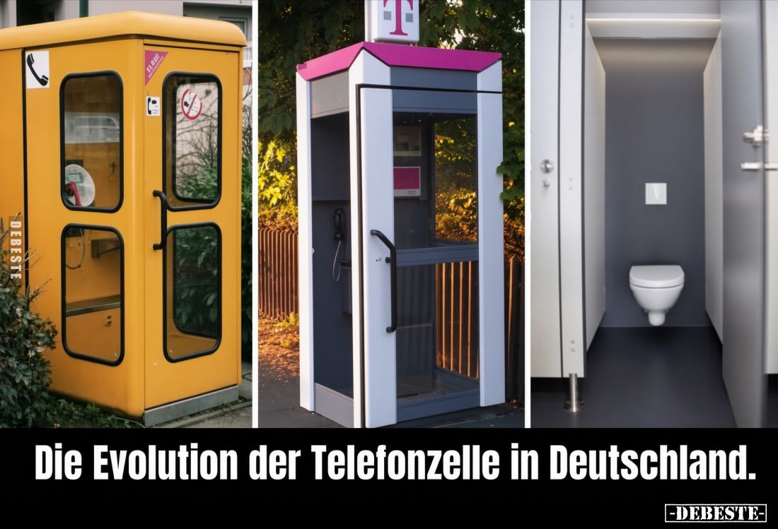 Die Evolution der Telefonzelle in Deutschland.