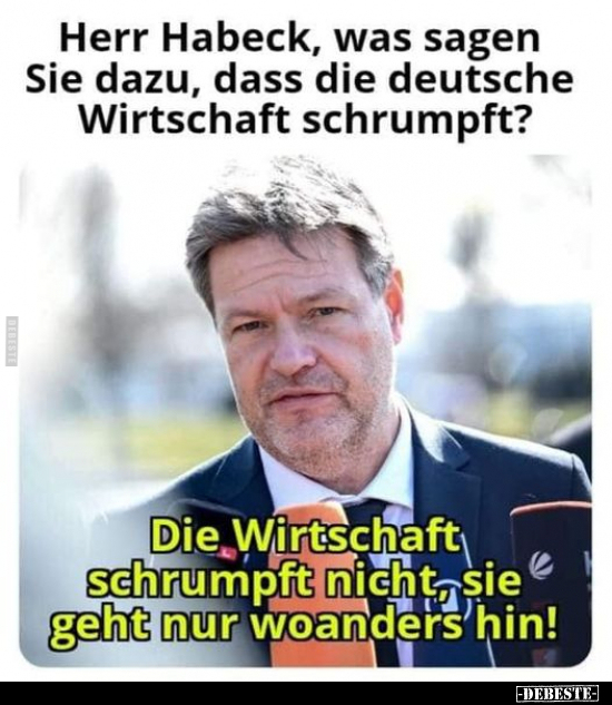 Herr Habeck, was sagen Sie dazu, dass die deutsche.. - Lustige Bilder | DEBESTE.de