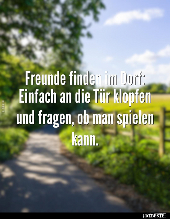 Freunde finden im Dorf.. - Lustige Bilder | DEBESTE.de