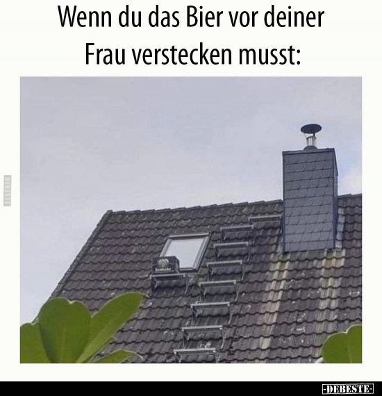 Wenn du das Bier vor deiner Frau verstecken musst.. - Lustige Bilder | DEBESTE.de