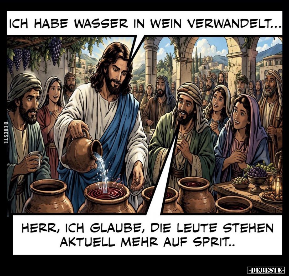 Ich habe Wasser in Wein verwandelt...  - Lustige Bilder | DEBESTE.de