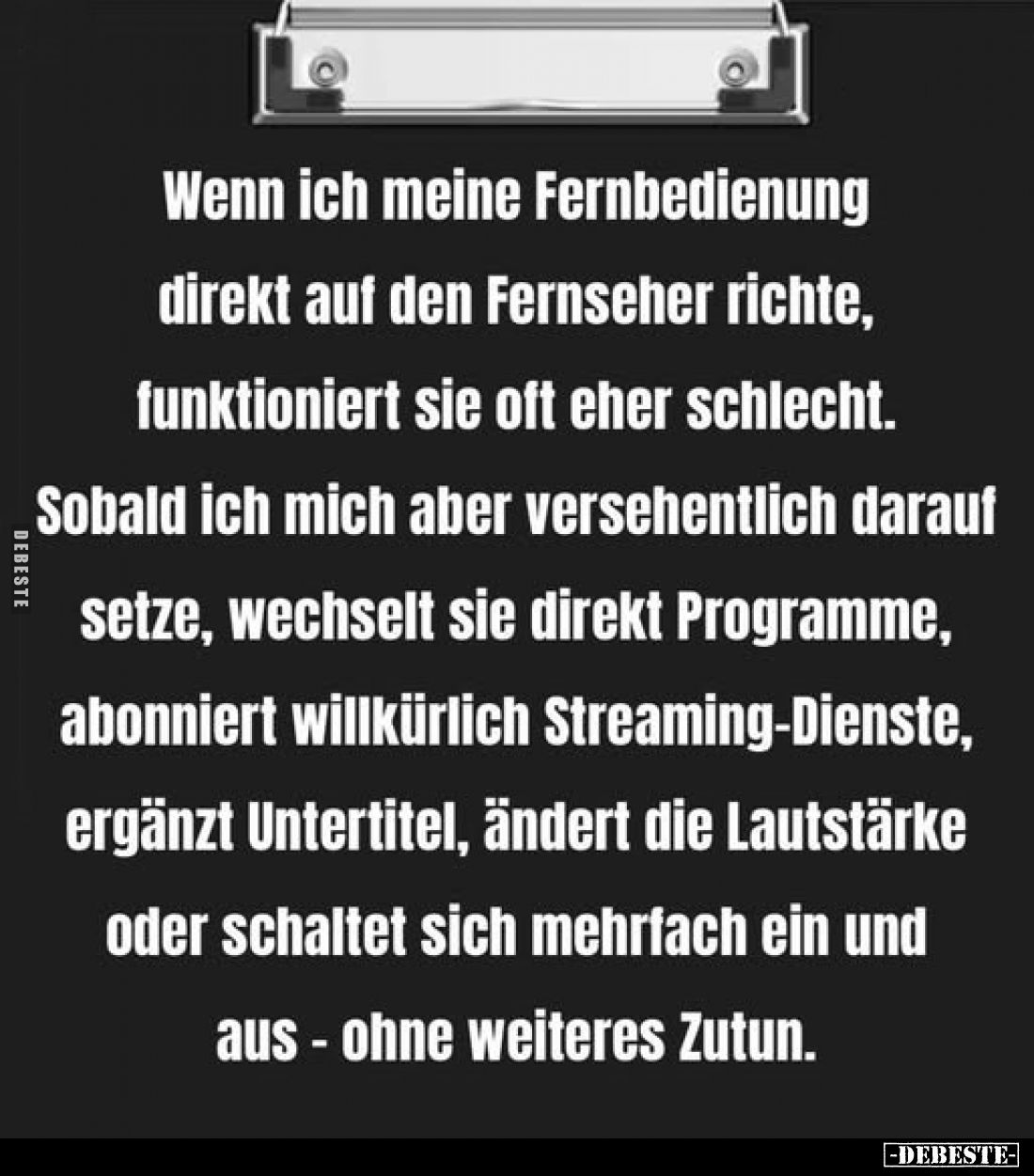 Wenn ich meine Fernbedienung direkt auf den Fernseher.. - Lustige Bilder | DEBESTE.de