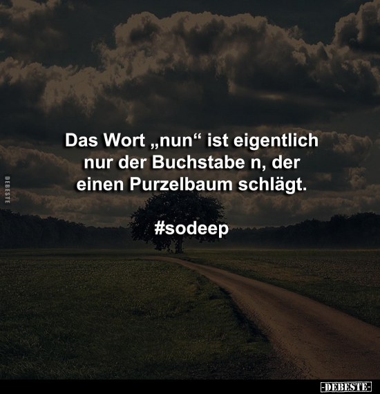 Das Wort "nun" ist eigentlich nur der Buchstabe n, der.. - Lustige Bilder | DEBESTE.de