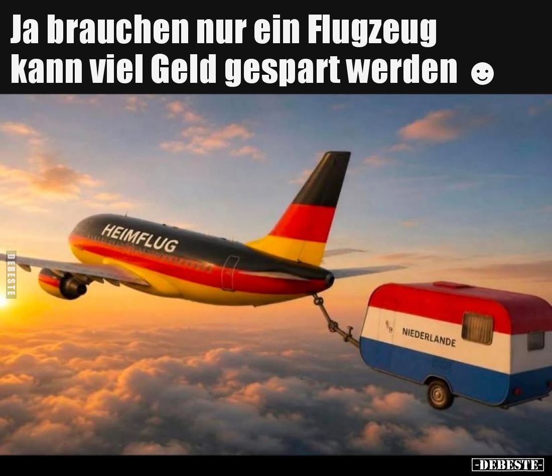 Ja brauchen nur ein Flugzeug kann viel Geld gespart werden.