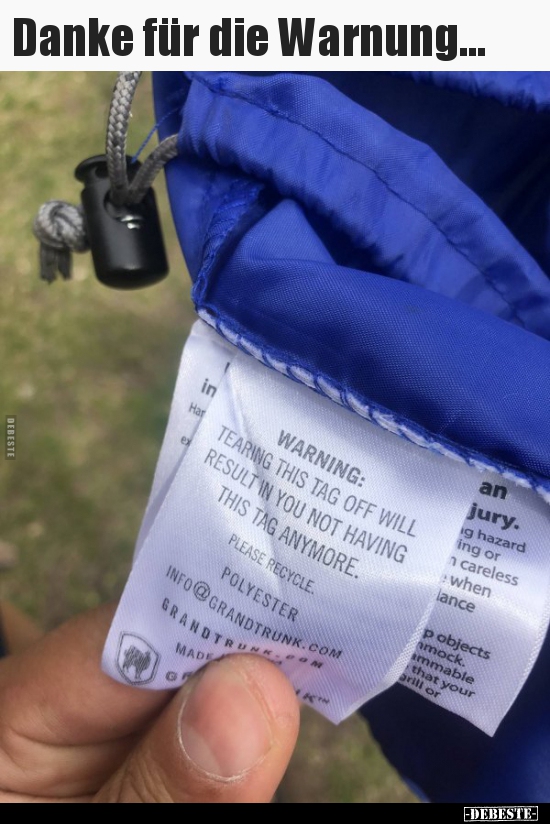 Danke für die Warnung...