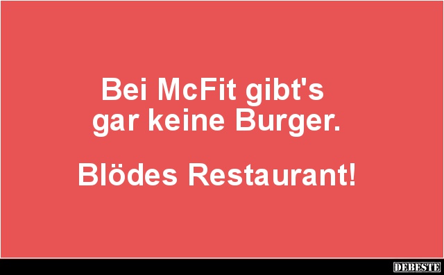 Bei McFit gibt's gar keine Burger.. - Lustige Bilder | DEBESTE.de