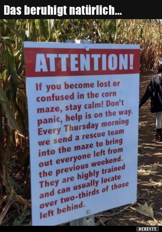 Das beruhigt natürlich...