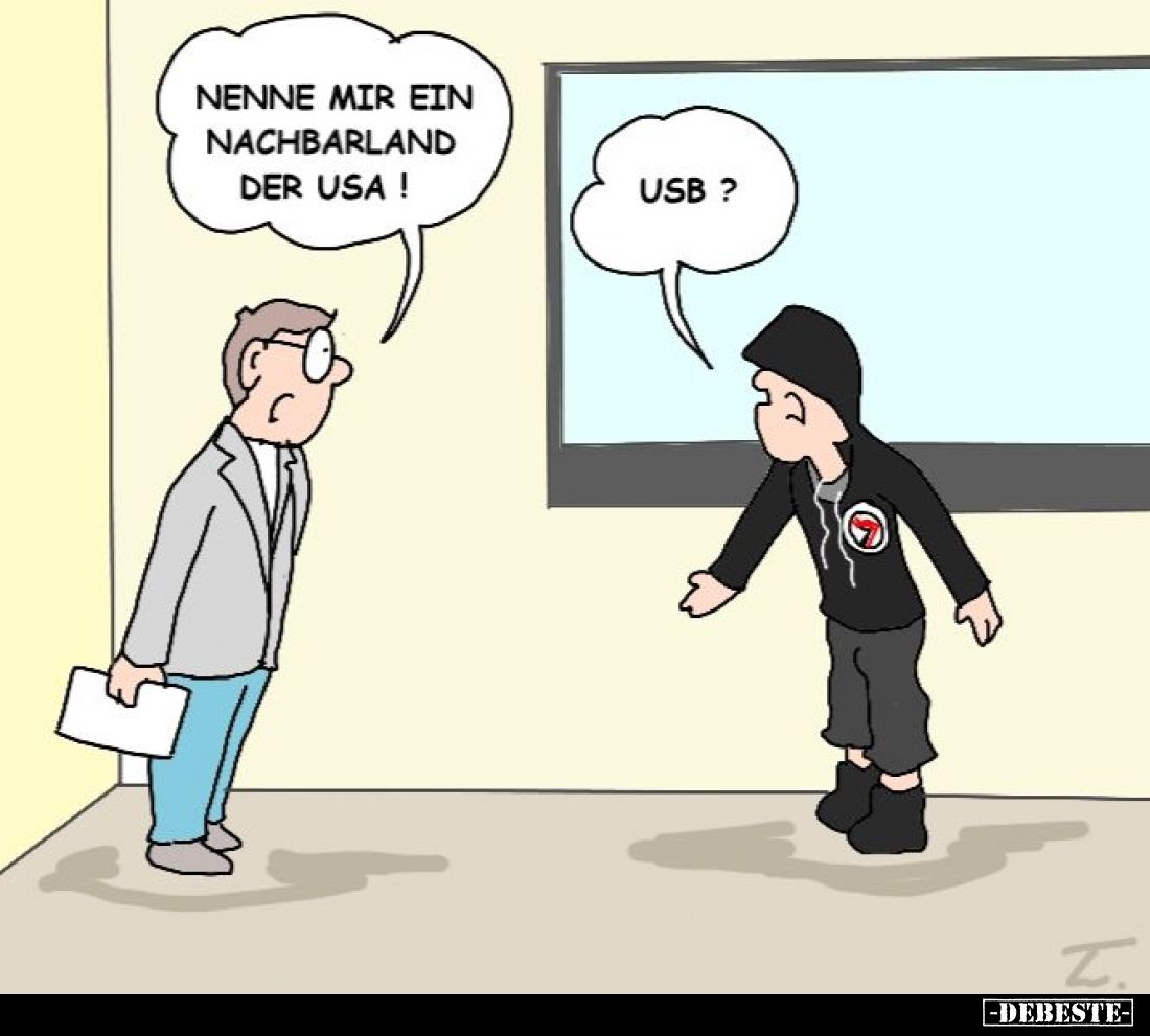 Nenne mir ein Nachbarland der USA! -
USB?