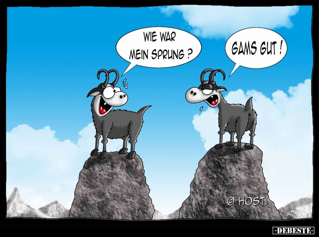 Wie war mein Sprung? -
Gams gut!