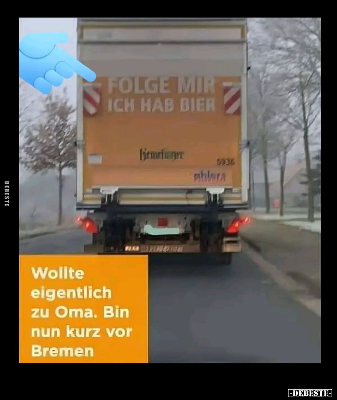 Wollte eigentlich zu Oma. Bin nun kurz vor Bremen.
