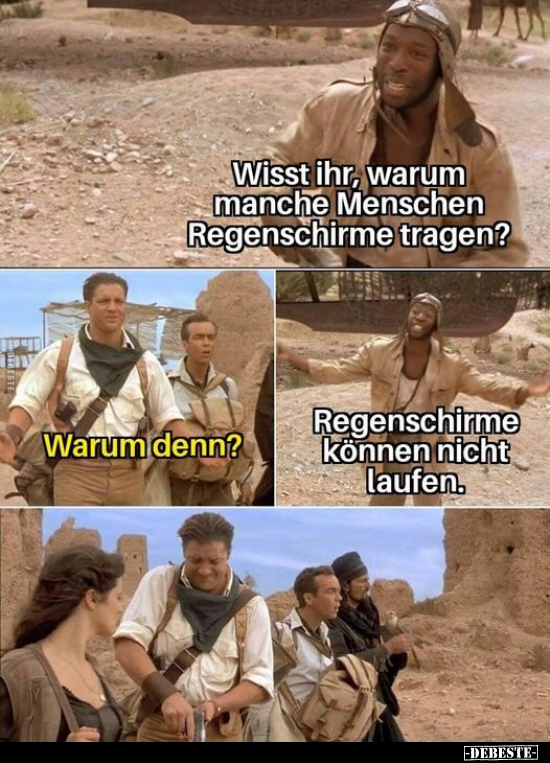 Wisst ihr, warum manche Menschen Regenschirme.. - Lustige Bilder | DEBESTE.de