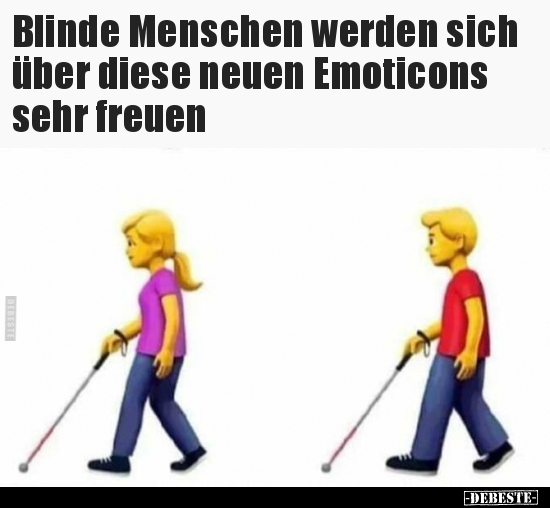 Blinde Menschen werden sich über diese neuen Emoticons sehr.. - Lustige Bilder | DEBESTE.de