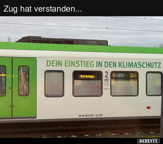 Zug hat verstanden... - Lustige Bilder | DEBESTE.de