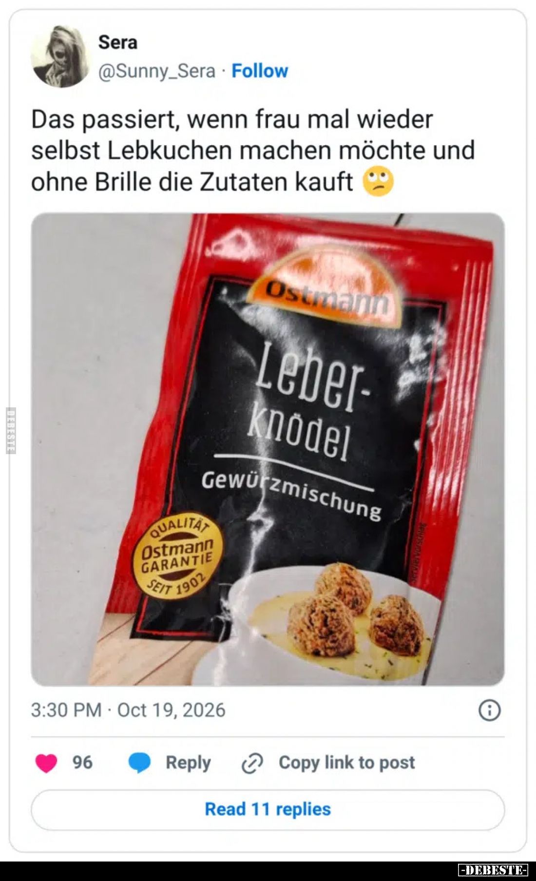 Das passiert, wenn frau mal wieder selbst Lebkuchen machen möchte und ohne Brille die Zutaten kauft