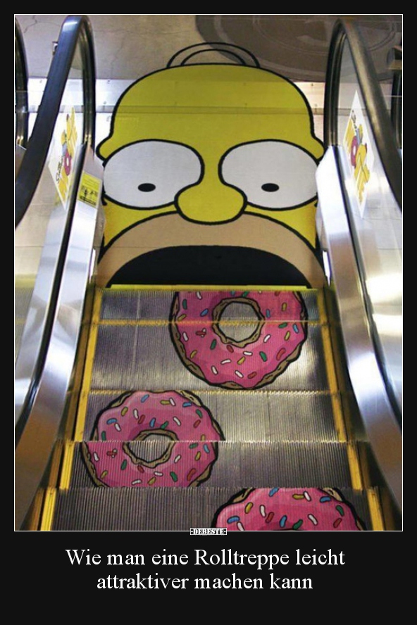 Wie man eine Rolltreppe leicht attraktiver machen kann..