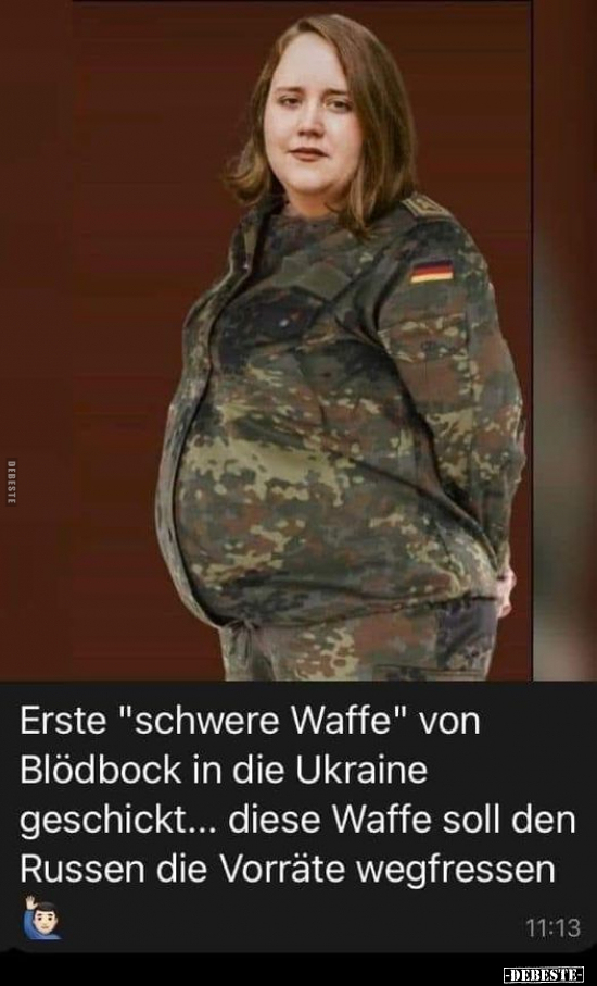 Erste "schwere Waffe" von Blödbock in die Ukraine.. - Lustige Bilder | DEBESTE.de