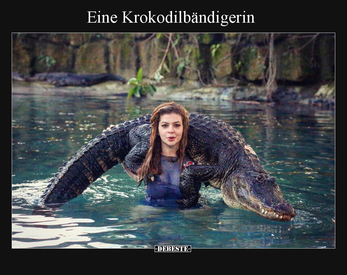 Eine Krokodilbändigerin