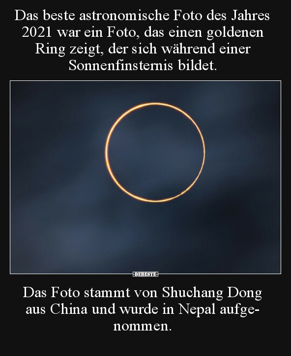 Das beste astronomische Foto des Jahres 2021 war ein Foto.. - Lustige Bilder | DEBESTE.de