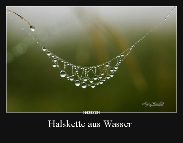 Halskette aus Wasser..