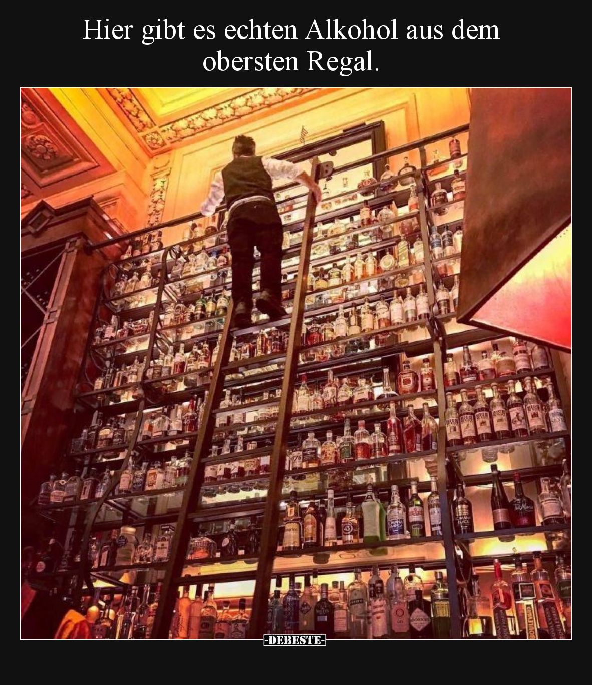 Hier gibt es echten Alkohol aus dem obersten Regal.