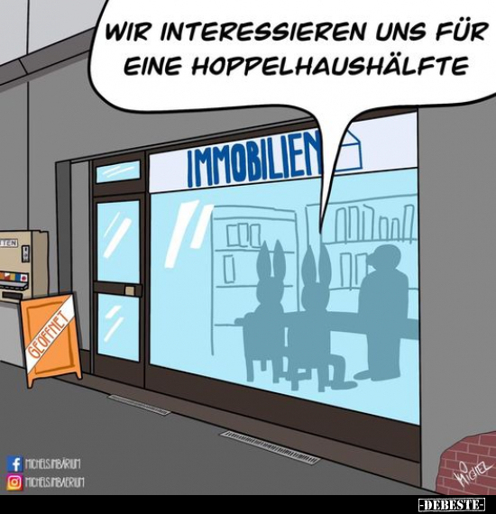 Wir interessieren uns für eine Hoppelhaushälfte...