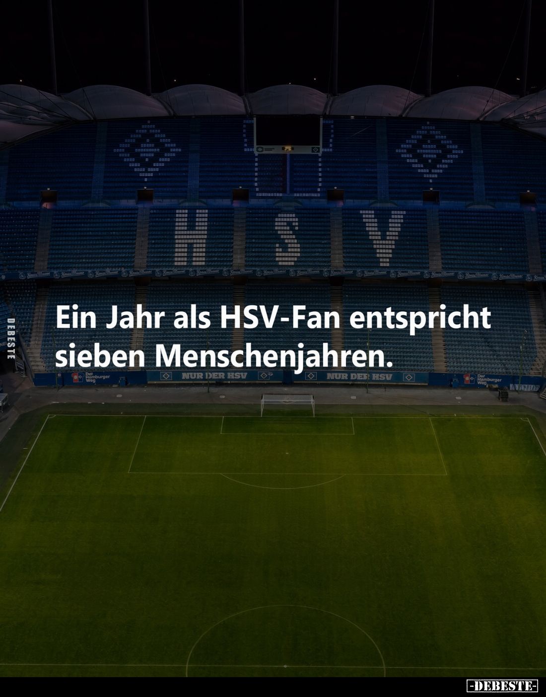Ein Jahr als HSV-Fan entspricht sieben Menschenjahren.