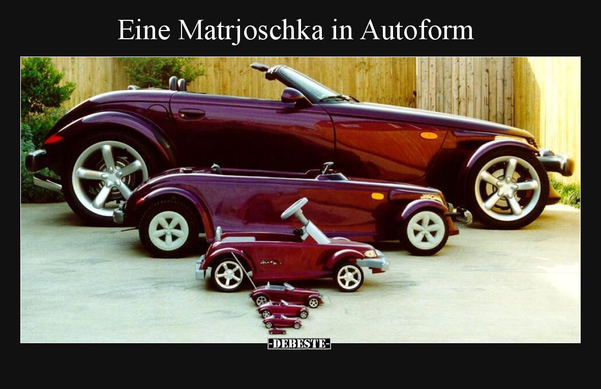 Eine Matrjoschka in Autoform