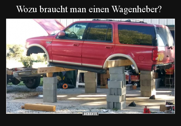 Wozu braucht man einen Wagenheber?.. - Lustige Bilder | DEBESTE.de