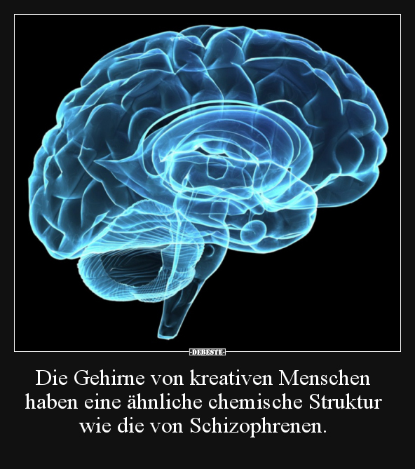 Die Gehirne von kreativen Menschen haben eine ähnliche.. - Lustige Bilder | DEBESTE.de