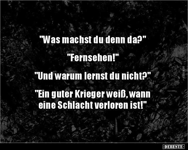 "Was machst du denn da?" "Fernsehen!".. - Lustige Bilder | DEBESTE.de